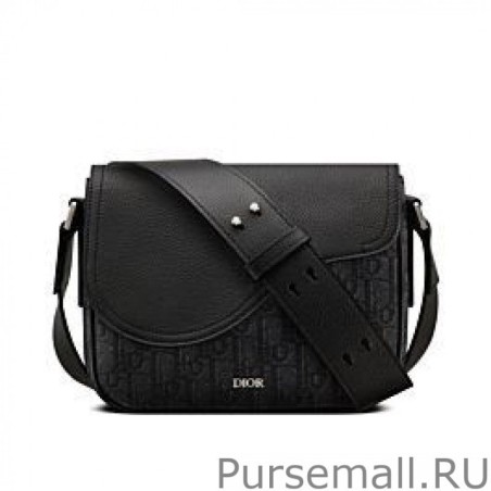 Inspired Christian Dior Mini Saddle Messenger Bag Black