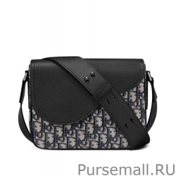 Perfect Christian Dior Mini Saddle Messenger Bag Dark Blue