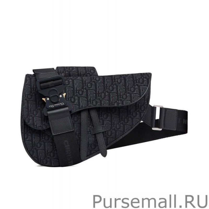 Best Christian Dior Oblique Saddle Bag Black