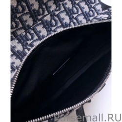 Replica Christian Dior Oblique Saddle Bag Dark Blue