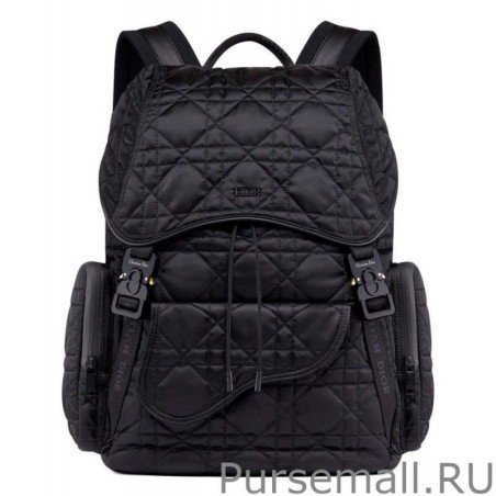 Replica Christian Dior Saddle Backpack Black