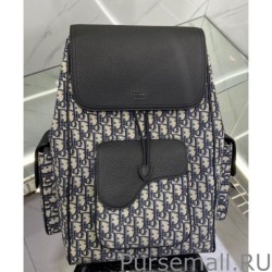 Cheap Christian Dior Saddle Backpack Dark Blue