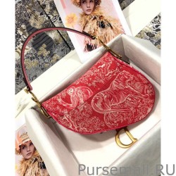 Top Christian Dior Saddle Bag Red