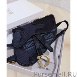 Replicas Christian Dior Saddle Camouflage Pouch Belt Blue