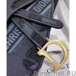 Replicas Christian Dior Saddle Camouflage Pouch Belt Blue