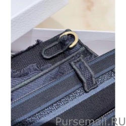 Replicas Christian Dior Saddle Camouflage Pouch Belt Blue