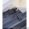 Replicas Christian Dior Saddle Camouflage Pouch Belt Blue