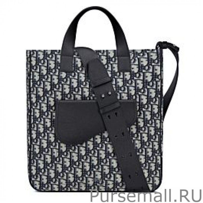 Wholesale Christian Dior Saddle Tote Bag With Shoulder Strap Dark Blue