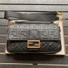 Replica large FF logo Baguette Bag Black