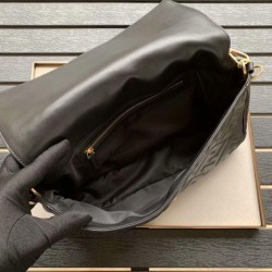 Replica large FF logo Baguette Bag Black