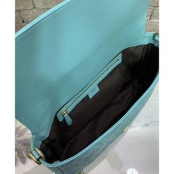 Top Quality large FF logo Baguette Bag Blue