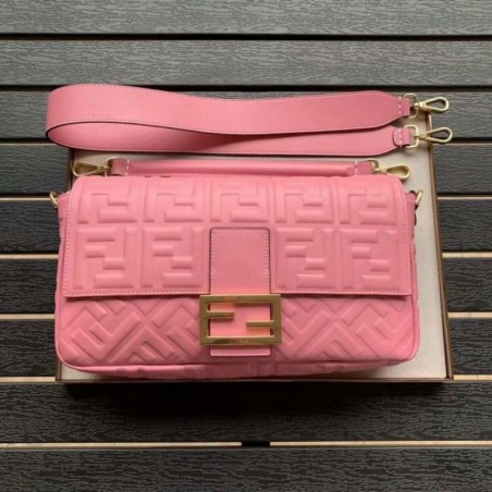 High large FF logo Baguette Bag Pink