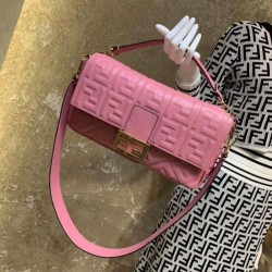 High large FF logo Baguette Bag Pink