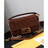 Knockoff Mini Baguette Suede Bag 8BS017 Coffee