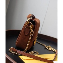 Knockoff Mini Baguette Suede Bag 8BS017 Coffee