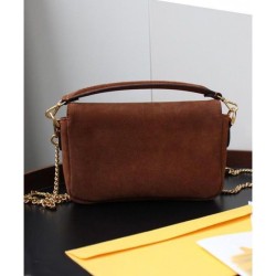 Knockoff Mini Baguette Suede Bag 8BS017 Coffee