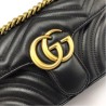 Fashion GG Marmont Mini matelasse Bag 446744 Black