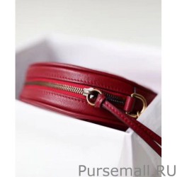 Top Quality GG Marmont Mini Round Shoulder Bag 550154 Red