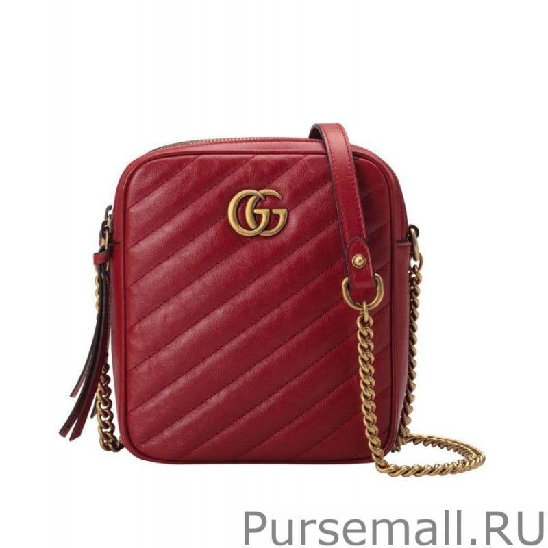 Cheap GG Marmont mini shoulder bag 550155 Red