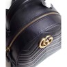 High Quality GG Marmont Quilted Leather Backpack Bag 476671 Black