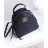 High Quality GG Marmont Quilted Leather Backpack Bag 476671 Black