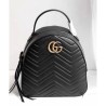 High Quality GG Marmont Quilted Leather Backpack Bag 476671 Black