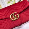 1:1 Mirror GG Marmont Velvet Shoulder Bag 443497 Red