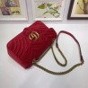 1:1 Mirror GG Marmont Velvet Shoulder Bag 443497 Red