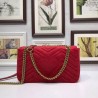 1:1 Mirror GG Marmont Velvet Shoulder Bag 443497 Red