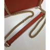 Knockoff Interlocking Chain Leather Cross Body Bag 510304 Orange