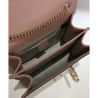 Knockoff Interlocking Chain Leather Cross Body Bag 510304 Pink