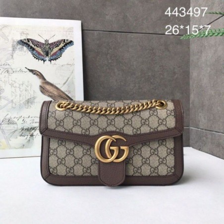 Luxury Ophidia GG Marmont Matelasse Mini Bag 443497 Coffee