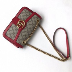 Fashion Ophidia GG Marmont Matelasse Mini Bag 443497 Red