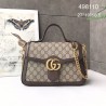 High Ophidia GG Marmont Small Top Handle Bag 498110 Coffee