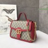 7 Star Ophidia GG Marmont Small Top Handle Bag 498110 Red