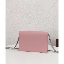 Wholesale Prada Macro Logo Leather Crossbody Bag 1BD097 Pink