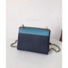 Fashion Prada Monochrome Logo Shoulder Bag 1BD127 Blue