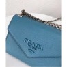 1:1 Mirror Prada Monochrome Saffiano leather bag 1BD127 Blue