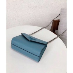 1:1 Mirror Prada Monochrome Saffiano leather bag 1BD127 Blue