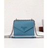 1:1 Mirror Prada Monochrome Saffiano leather bag 1BD127 Blue