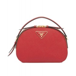 Fashion Prada Odette Saffiano Leather Bag 1BH123 Red