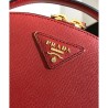 Fashion Prada Odette Saffiano Leather Bag 1BH123 Red