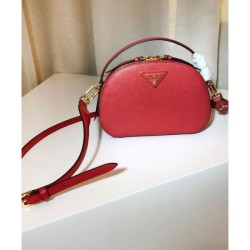 Fashion Prada Odette Saffiano Leather Bag 1BH123 Red