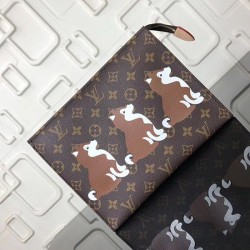 Knockoff Dog Print Pochette Voyage MM M61692