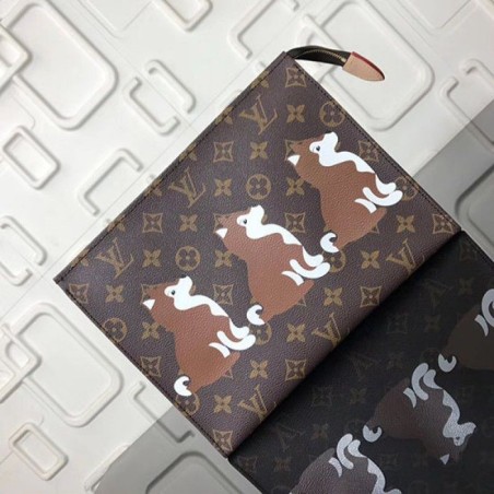 Knockoff Dog Print Pochette Voyage MM M61692