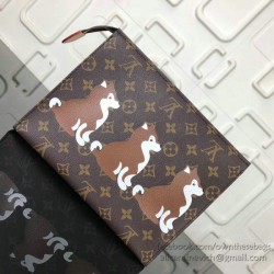 Knockoff Dog Print Pochette Voyage MM M61692