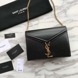 7 Star YSL Saint Laurent Medium Cassandra Monogram Envelope Bag Black