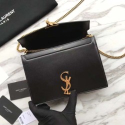 7 Star YSL Saint Laurent Medium Cassandra Monogram Envelope Bag Black