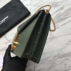 1:1 Mirror YSL Saint Laurent Medium Cassandra Monogram Envelope Bag Green