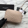 Wholesale YSL Saint Laurent Medium LouLou Chain Bag Matelasse Leather Apricot